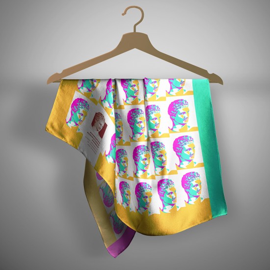 Μεταξωτό μαντήλι pop art