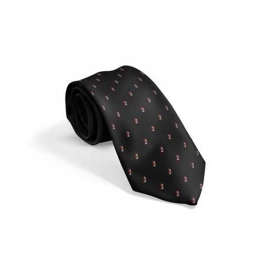 Γραβάτα μαύρη με μπορντό κεφαλή Ερμή