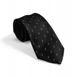 Γραβάτα μαύρη με γκρι κεφαλή του Ερμή
