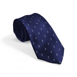 Γραβάτα μπλέ με γκρι κεφαλή του Ερμή 