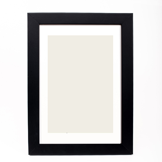 Κορνίζα τοίχου ξύλινη για πτυχίο με τζάμι ματ - Μαύρο χρώμα