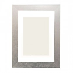 Κορνίζα τοίχου ξύλινη για πτυχίο με τζάμι ματ - Ασημί χρώμα