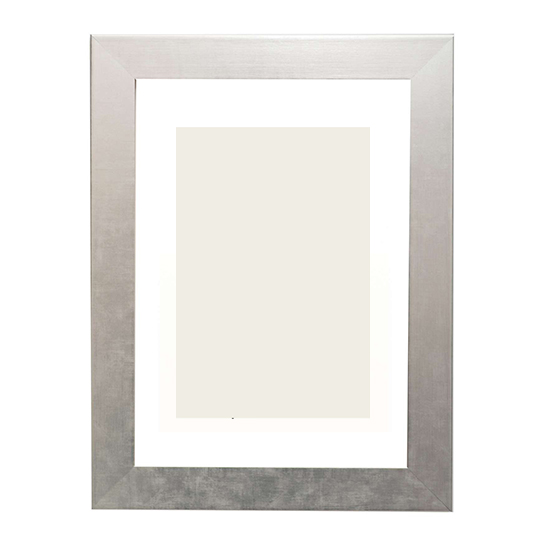 Κορνίζα τοίχου ξύλινη για πτυχίο με τζάμι ματ - Ασημί χρώμα