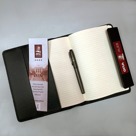 Δερμάτινο folder ΟΠΑ με μαγνητικό κλείσιμο - Μαύρο